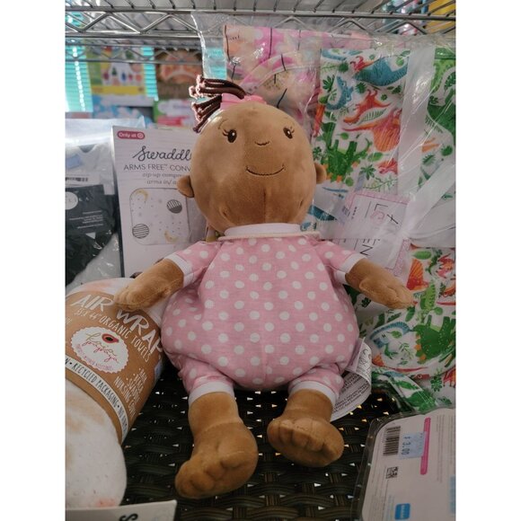 Warmies Snuggable Pink Polka Dot Baby Doll Plush Microwaveable Lavender Scented - Picture 1 of 7